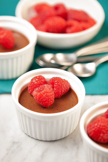 Raspberry-Chocolate Pots de Creme Recipe Image