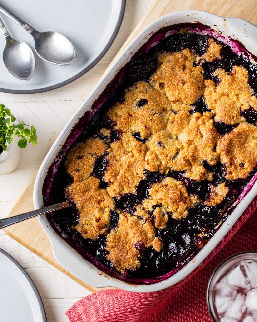 Blueberry and Corn Crisp