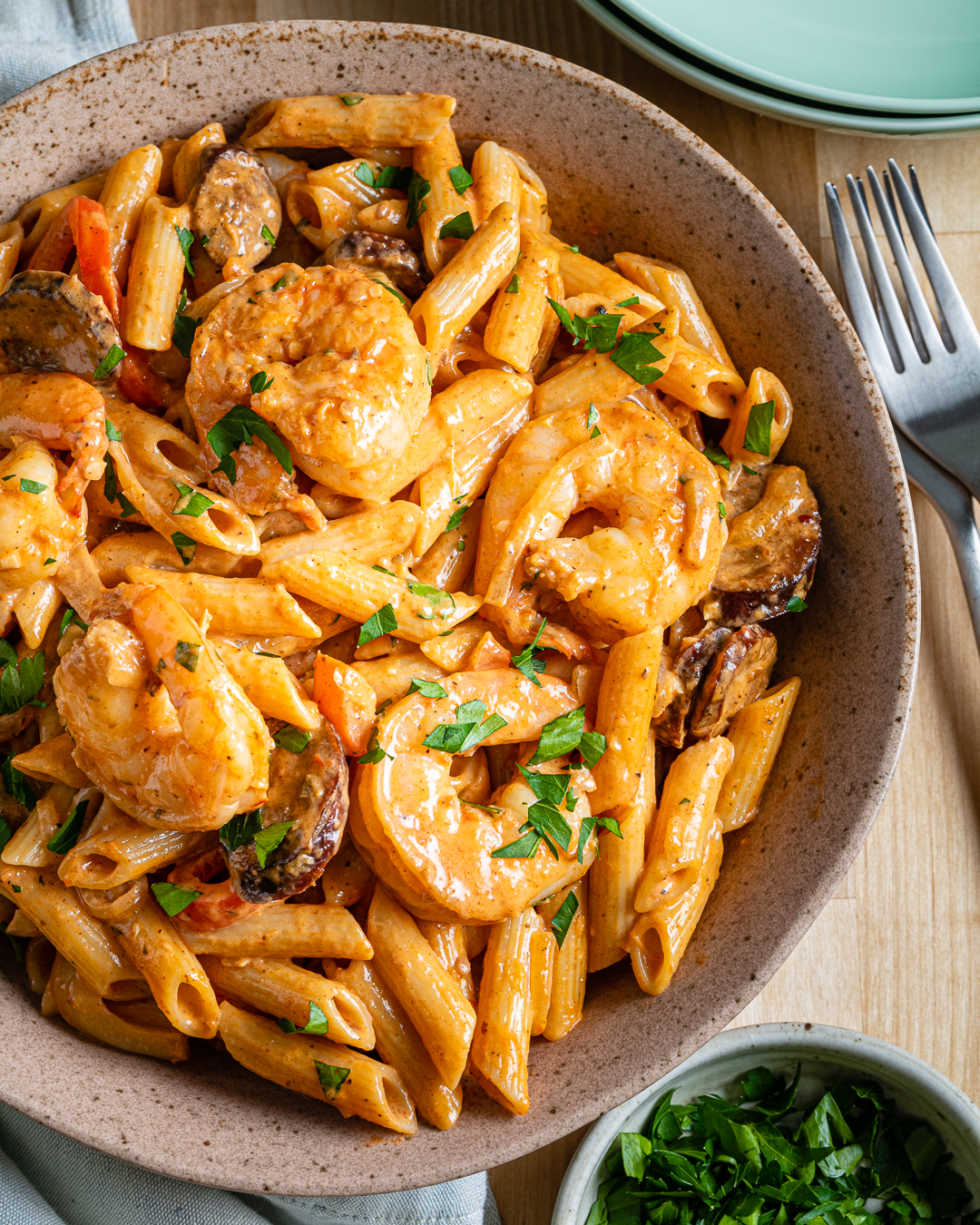 Cajun-Style Shrimp & Andouille Pasta