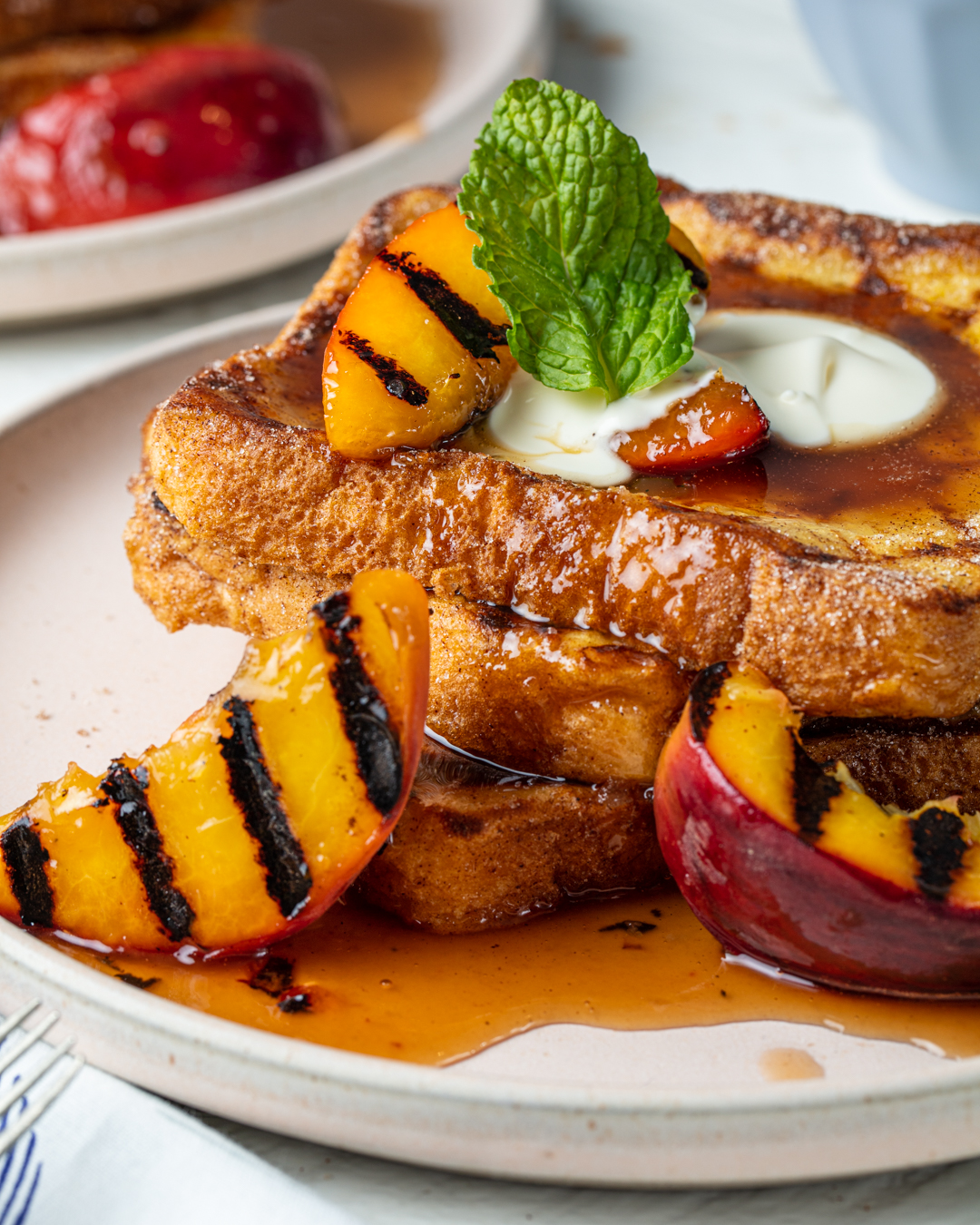 Grilled Peach French Toast