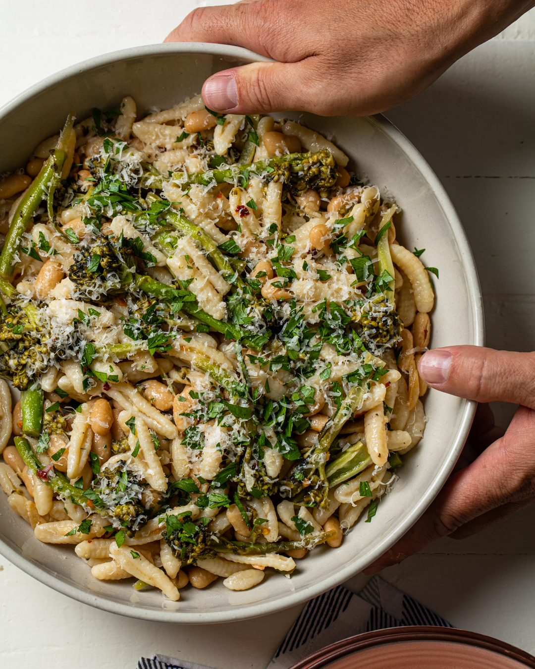 How to Make Ricotta Cavatelli Pasta with Broccolini & White Beans