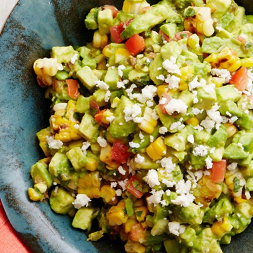 roasted corn guac with ca avocado