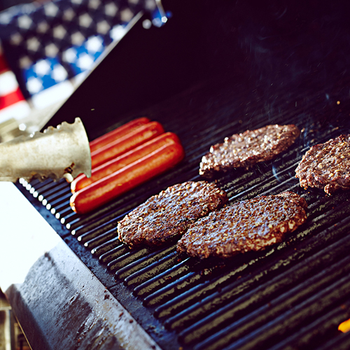 Grilling burgers