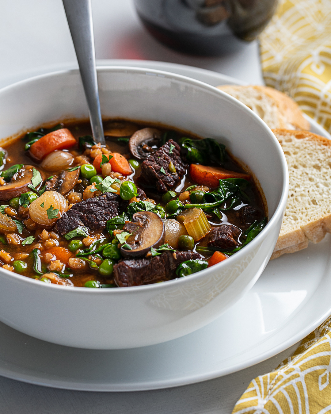 Mushroom, Beef & Barley Soup