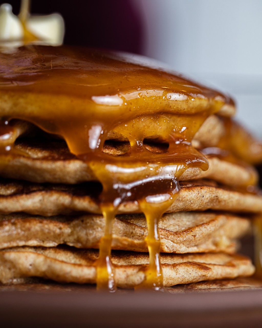 Apple Pancakes with Honey & Brown Butter Syrup
