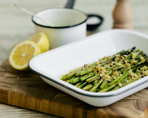 Charred Asparagus with Citrus Bagna Cauda