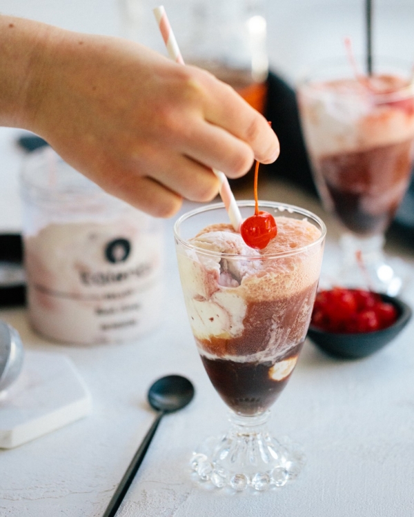 Chocolate Cherry Bourbon Float 