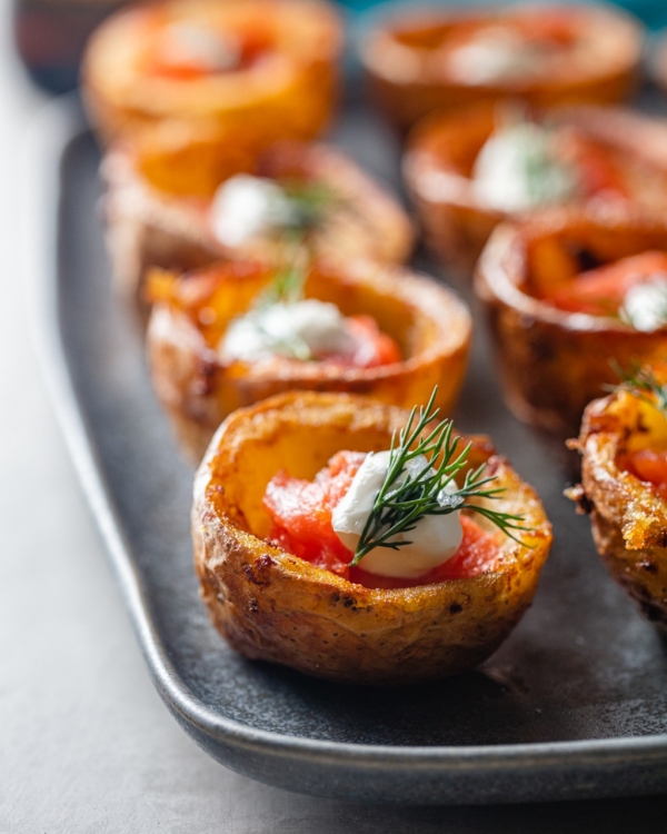 Deep-Fried Potato Skins & Smoked Salmon