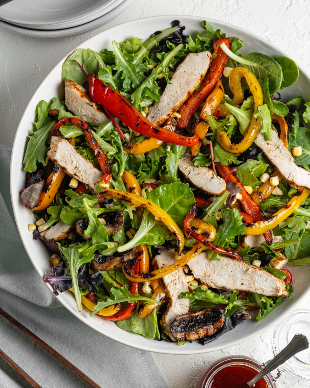 5-step Grilled Chicken and Pepper Salad