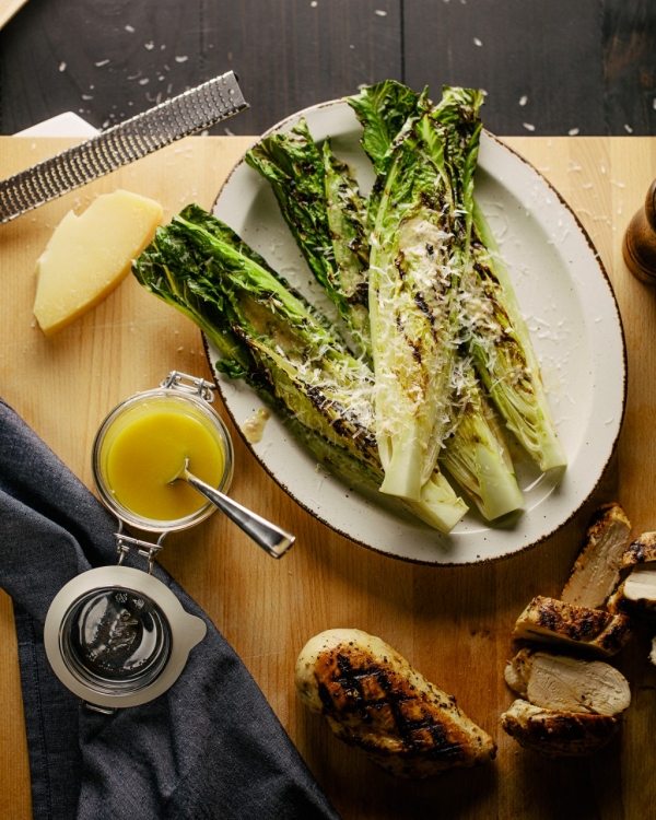 Grilled Romaine & Chicken Salad