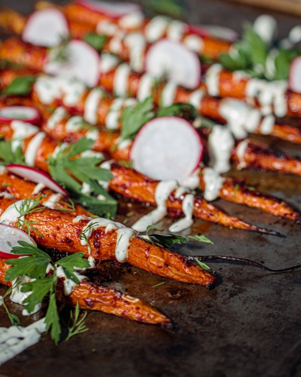 Harissa Roasted Carrots 