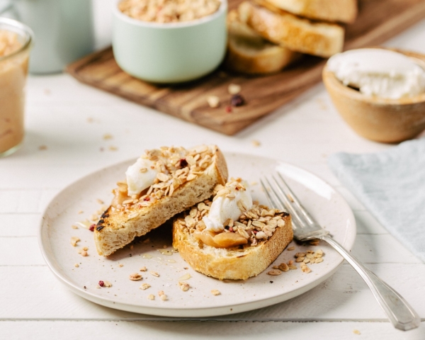 Pear Butter Toast with Ricotta & Granola Pear Butter Toast with Ricotta & Granola