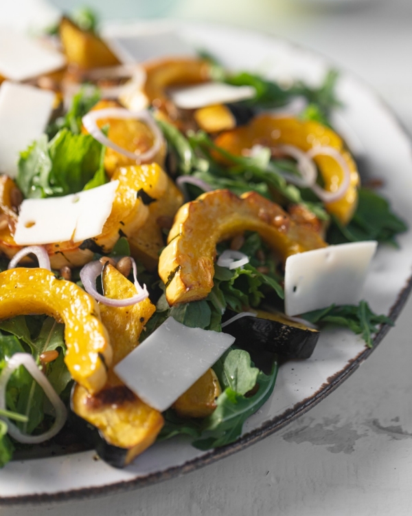 Roasted Acorn and Delicata Squash Salad