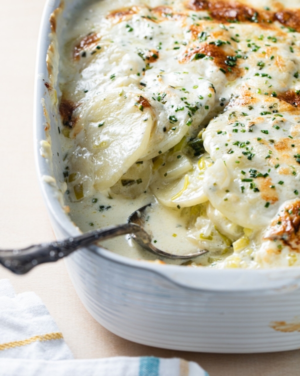Spring Scalloped Potatoes with Leeks