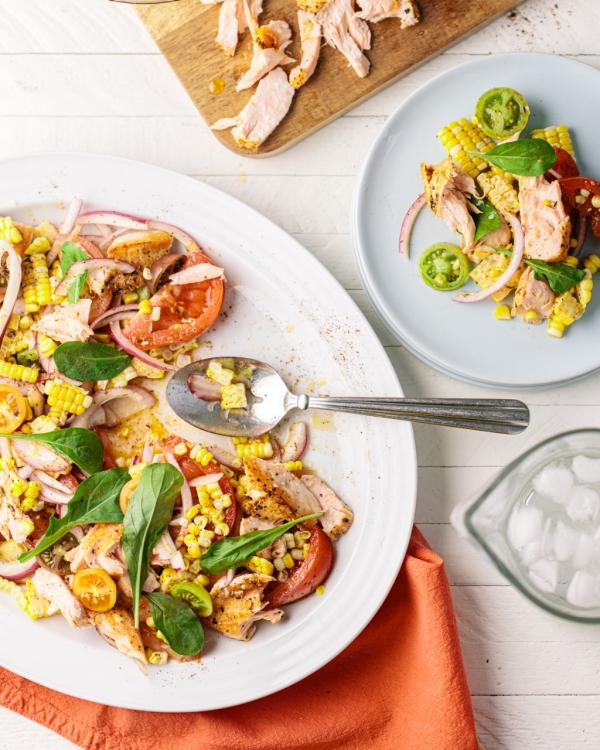 Summer Corn, Tomato & Salmon Salad Summer Corn, Tomato & Salmon Salad